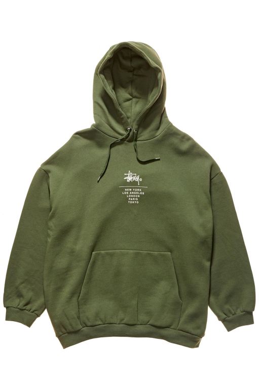 Stussy Womens Graffiti OS Hoodie Green - CKQJI8361